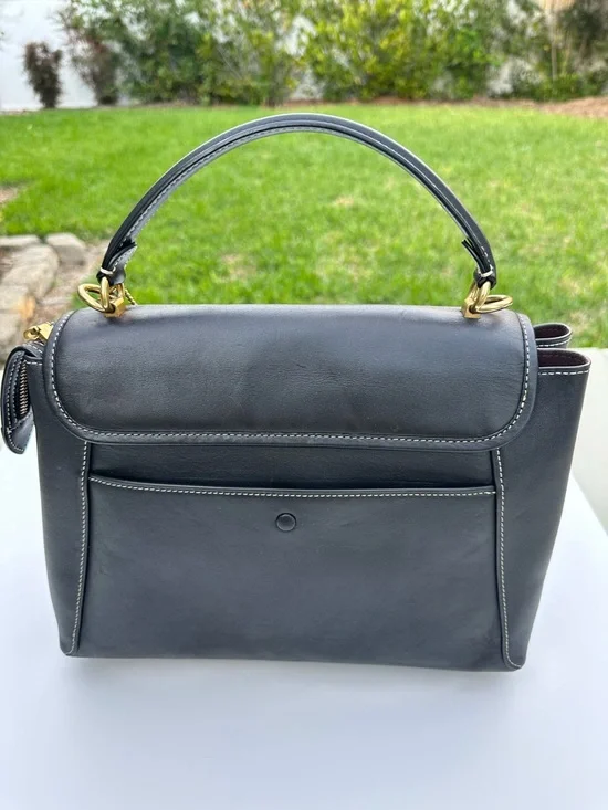 Coach Black courier carryall Leather Top-Handle Satchel - Picture 2 of 11